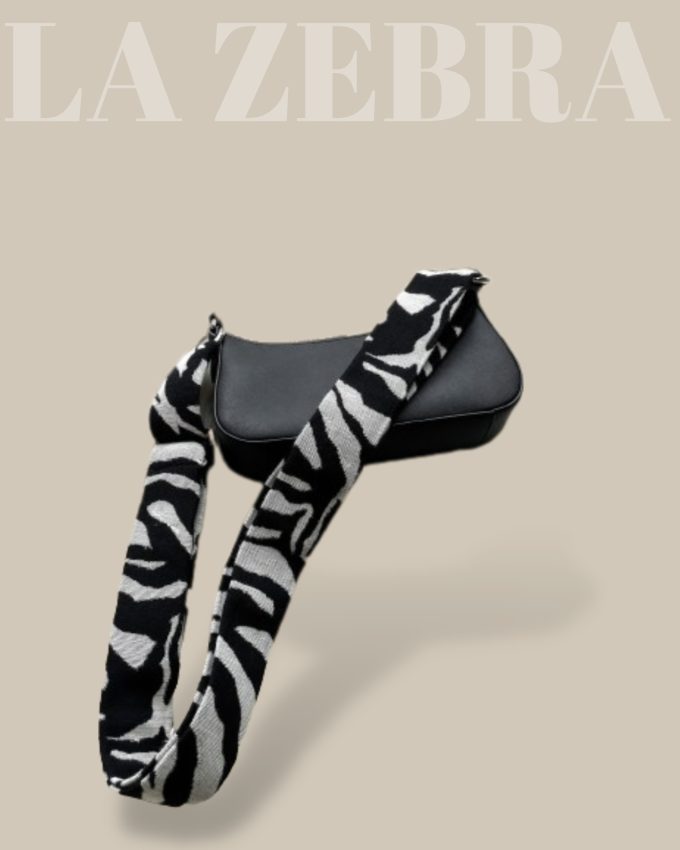 LA ZEBRA Farebné Vymeniteľné Ramienko na Kabelku so zvieracím vzorom